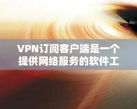 VPN订阅客户端是一个提供网络服务的软件工具,允许用户访问外部网络,无需连接到服务器。以下是对VPN订阅客户端的详细分析