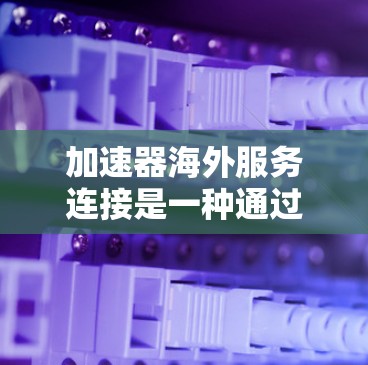 加速器海外服务连接是一种通过网络接口将本地加速工具部署到海外服务器或存储设备,从而在海外集中处理数据的技术。以下是对该概念的详细说明