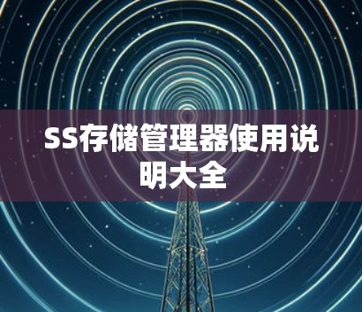 SS存储管理器使用说明大全