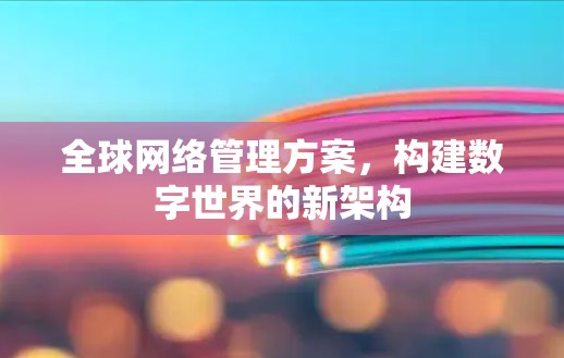 全球网络管理方案,构建数字世界的新架构